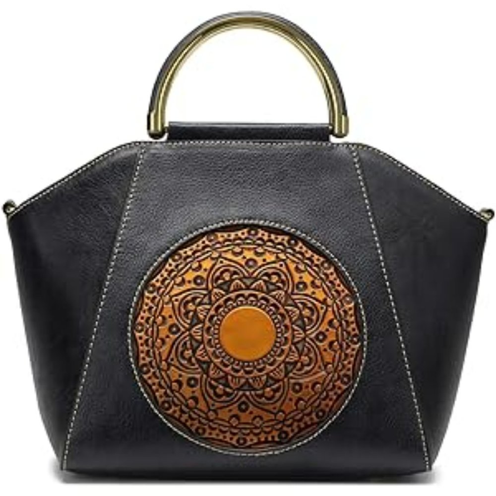 Women Genuine Leather Retro Handbag